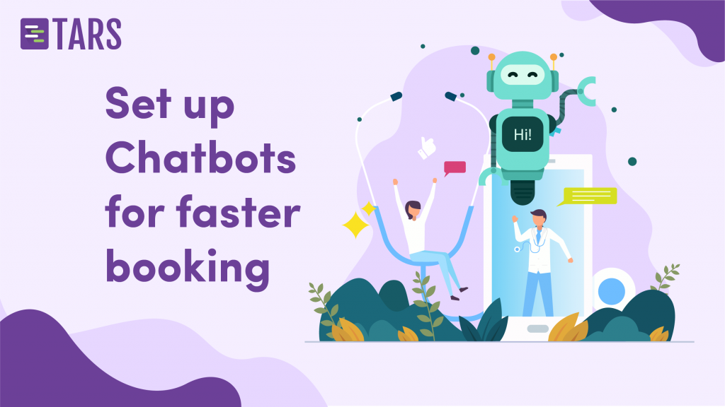 Setup chatbots for faster booking graphic