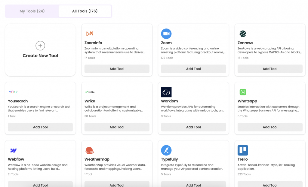 Tools in AI Agent Builder