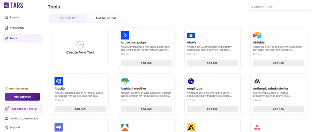 Tars built-in mcp tools